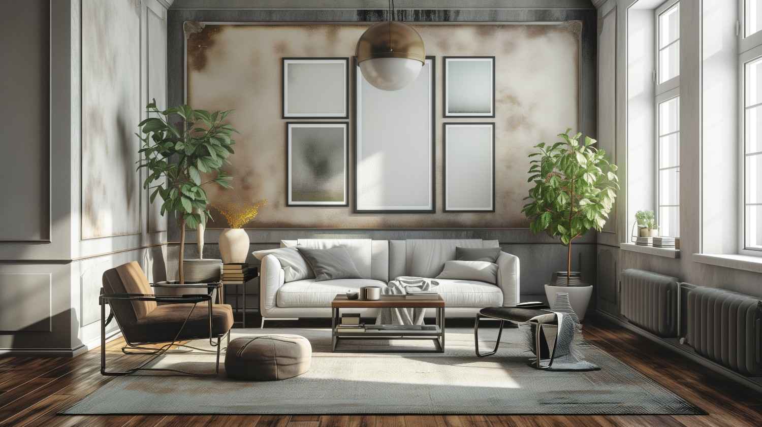 salón decorado de forma equilibrada