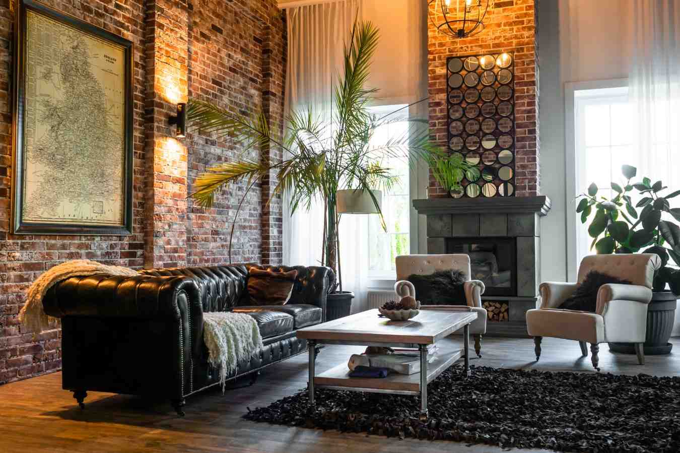 salón estilo industrial